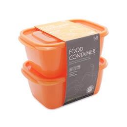 Bộ Hộp Bảo Quản Thực Phẩm P&Q E.Z Lock (HLE6420) - 1320mlx2P Set - 2 M&agrave;u (V&agrave;ng, Cam) - Locknlock - P-00011